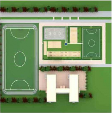 Спортивная игровая площадка для школы STANDARD (типовой проект)